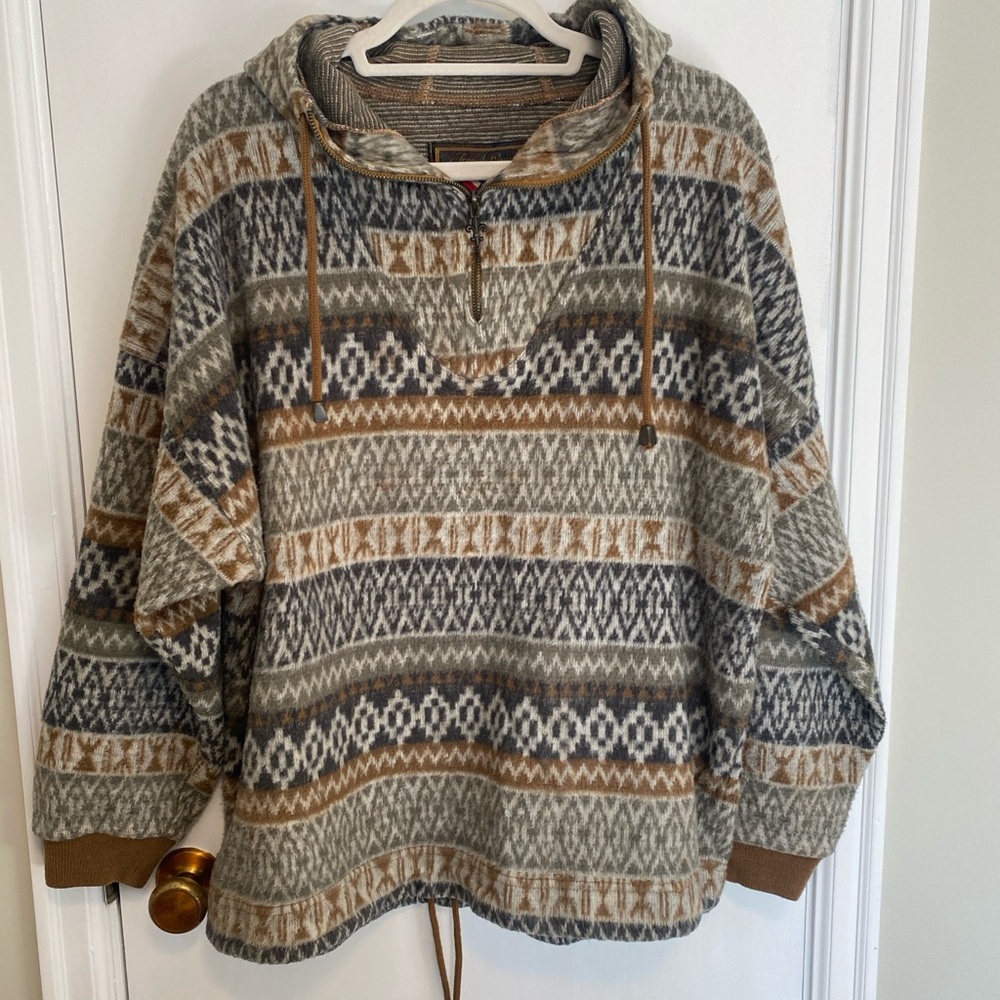 French Country Express Aztec Hooded Pullover